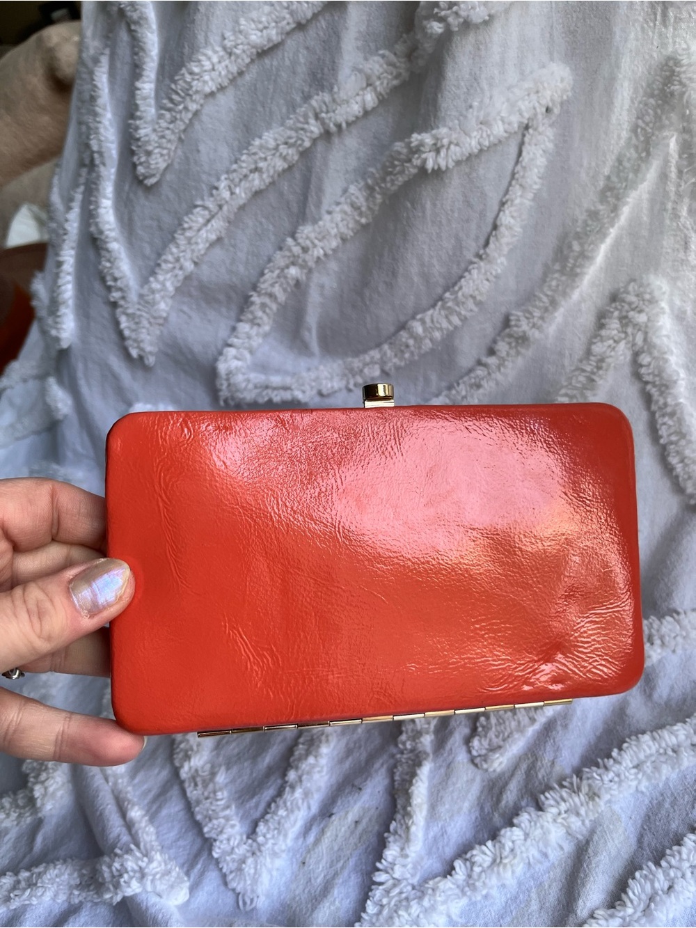 Perlina Coral Leather Clutch Wallet Organizer